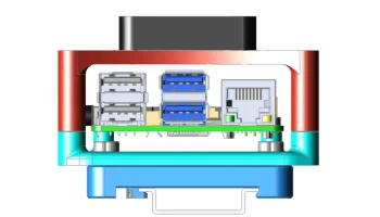 Зажимы RPI Din для крепления 40-мм охлаждающего вентилято..