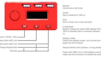 Сервотестер с 0,91-дюймовым OLED-дисплеем............ 2