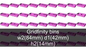 Коллекция чашек Gridfinity высота 2 (18 мм) 5