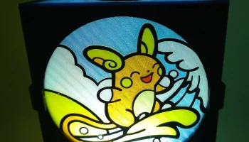 Пластина Raichu для витража, похожая на лампу......