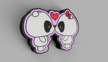 Panda Love Lightbox - Подарочная лампа ко Дню святого Вал.. 2