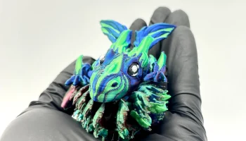 Majestic Baby Dragon - шарнирно-сочлененный - принт на ме... 4