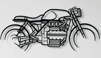 Настенное искусство BMW K1100 Cafe Racer Настенное искусство BMW K1100 Cafe Racer