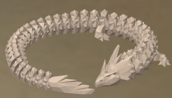 Articulated Crystal Night Dragon v1.3 (низкополигональный... 4