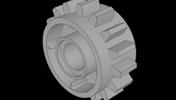 Совместимая с Lego (18946.dat) Technic Gear, 16 зубьев, с...