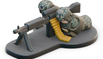 Нижний диапазон - артиллерийская группа USMC M240... 1