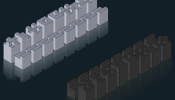 Набор шахмат - Brutalist Literal Design V1