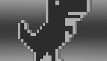 Оффлайн T-Rex (игра Google Dinosaur) - рождественское укр... 1