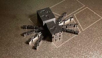 Шарнирный паук в стиле Minecraft