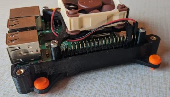 Корпус Raspberry Pi 3 (B/B+), крепление VESA, внутренний вентилятор 5