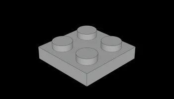 Совместимая с Lego (3022.dat) пластина 2 x 2