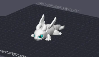 Шарнирный дракон Light Fury Cute Flexi 1