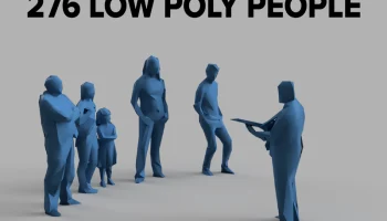 276 Human Low Poly People Pack (активы для построения арх...