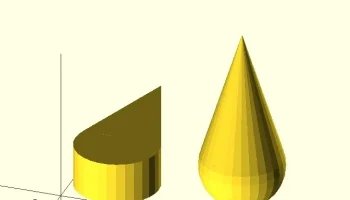 Openscad Дождевая капля