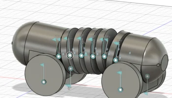 3D Kinetic Caterpillar - модульная конструкция с механиче...