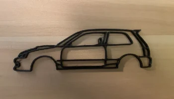 EP91 Toyota Starlet Glanza Настенный силуэт