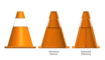 Двухкомпонентный дорожный конус из ТПУ 5