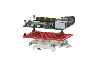 Крепление с пряжкой DIN Raspberry Pi 5 SSR