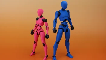 CARBON 13 Шарнирная фигура для печати - Тип F - Бета-файлы 3