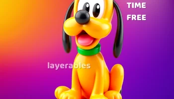 Файл Pluto STL - 3D-печать милой собаки Диснея - модель к...