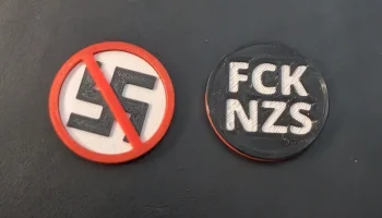 Жетон/монета "Антифашистская корзина покупок" ("FCK NZS")... 1