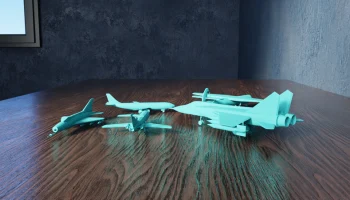 Модели самолетов Low Poly Collection V1 4