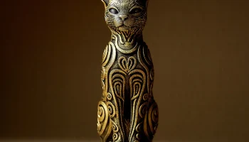 Дизайнерская скульптура кота 1