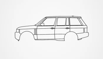 Настенное изображение силуэта Range Rover L322...