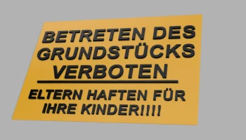 Betreten verboten Schild 1