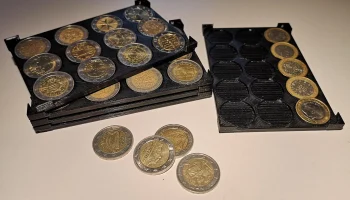 Штабелируемые лотки для сбора монет номиналом 1 и 2 евро