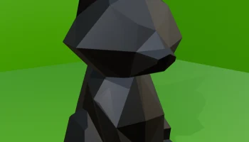 Низкополигональная кошка 1