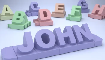 3D Имя из букв - Стандартный шрифт