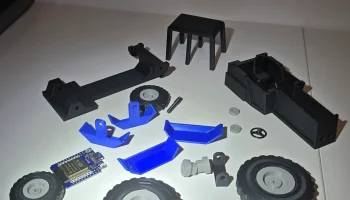 Простой многоцветный трактор с ESP32 Mini, активным зумме.. 5