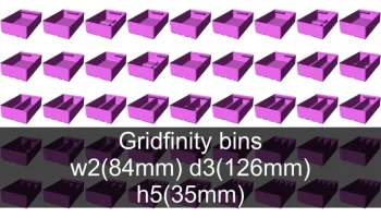 Коллекция чашек Gridfinity высотой 5 (39 мм) 7