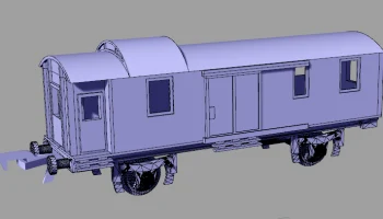 Старинный багажный вагон в масштабе H0 - 1:87