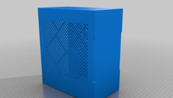 Корпус Mini ITX объемом 4,7 л, легко печатается (2 основные части), сэндвич-схема, дополнительные резьбовые вставки, стойки или ножки не требуются 2