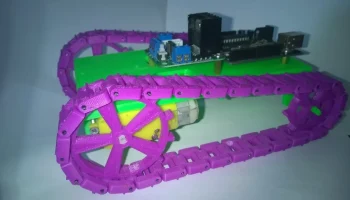 Модульное шасси танкового робота Arduino, напечатанное на...
