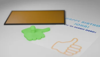 Штамп Emoji "Палец вверх" (с дополнительной ручкой/ручкой.. 3