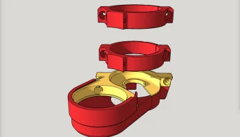 LowRider 3 CNC - крепление Makita серии 700 и съемный пылеза