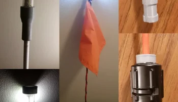 Флаг безопасности и свет для каяка своими руками........