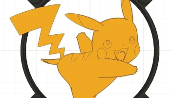 Крышка вентилятора для ПК Pikachu 120 мм - игривый декора...