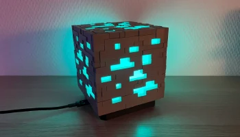 Лампа Minecraft Ore (WLED / ESP32 D1 Mini USB-C) 3