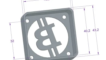 Крышка вентилятора Bitcoin (только 4010, 4020 и лицевая п... 1