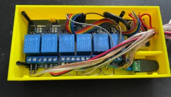 D1 Mini + корпус 6-канального релейного модуля............