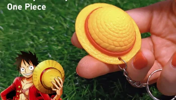 Цельный брелок для ключей в соломенной шляпе Monkey D Luffy 2