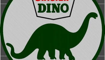Винтажный знак Sinclair Dino, 4 цвета 3