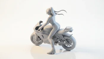 Фигурка байкера-детки, женская фигура, 3D-печать...... 3