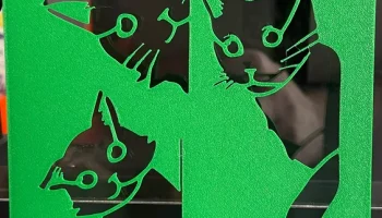 7 кошек - Шаблон Трафарет для рисования и росписи........ 1