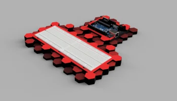 Крепление Arduino и макетной платы 3