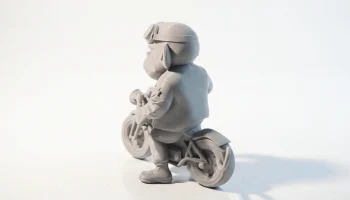 Фигурка обезьяны-байкера, коллекционная 3D-печать животно... 3